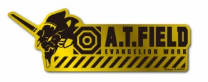 A.T.FIELD ステッカー 初号機 ATロゴ ATF018G 鏡面 ゴールド Mサイズ エヴァンゲリオン