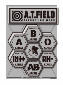 A.T.FIELD ステッカー シートタイプ 血液型 ATF028R 反射素材 Lサイズ エヴァンゲリオン