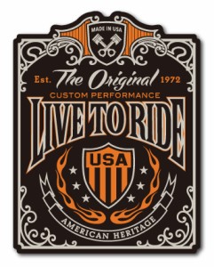 バイカーステッカー BIKER STICKER バイク ハーレー ヘルメット LIVE TO RIDE BK034 車 ステッカー 屋外OK