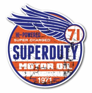 バイカーステッカー BIKER STICKER バイク ハーレー ヘルメット SUPERDUTY ヴィンテージ BK036 車 ステッカー 屋外OK