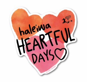 ハレイワハッピーマーケット ステッカー ハート HEARTFUL DAYS HHM078 おしゃれ ハワイ ノースショア グッズ