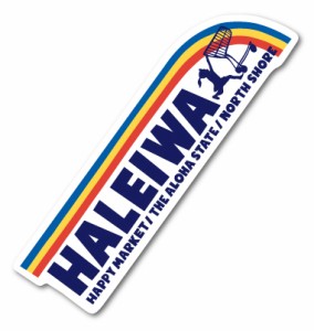 ハレイワハッピーマーケット ステッカー HALEIWA レインボー HHM081 おしゃれ ハワイ ノースショア グッズ