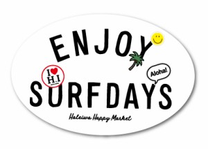 ハレイワハッピーマーケット ステッカー ENJOY SURFDAYS HHM092 おしゃれ ハワイ ノースショア グッズ