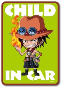 ONE PIECE ワンピース ベビーインカー ステッカー LCS522 エース CHILD IN CAR