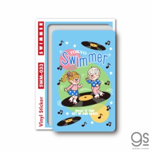 SWIMMER MUSIC ミニステッカー キャラクターステッカー スイマー ブランド イラスト かわいい パステル レトロ 雑貨 SWM033 公式