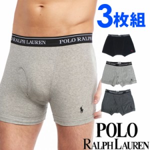 【SALE 30%OFF】[送料無料] POLO RALPH LAUREN ポロ ラルフローレン メンズ クラシックフィット ボクサーパンツ 3枚セット [グレー 黒 灰