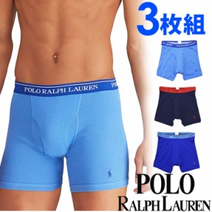 【SALE 30%OFF】[送料無料] POLO RALPH LAUREN ポロ ラルフローレン メンズ クラシックフィット ボクサーパンツ 3枚セット ネイビー ブル