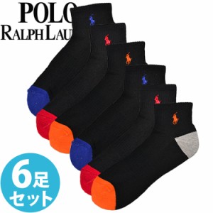 【閉店セール40%OFF】【6/11(火)まで】[送料無料] POLO RALPH LAUREN ポロ ラルフローレン メンズ 靴下 アーチサポート ソックス 6足セッ