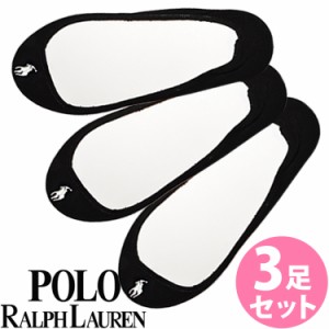【SALE 40%OFF】[送料無料] POLO RALPH LAUREN ポロ ラルフローレン レディース 靴下 フットカバー インナーソックス 黒/ブラック アソー