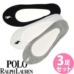 【SALE 40%OFF】[送料無料] POLO RALPH LAUREN ポロ ラルフローレン レディース 靴下 フットカバー インナーソックス グレーアソート 3足