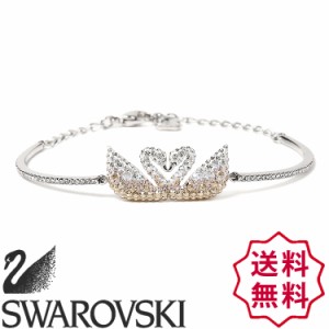 【SALE 20%OFF】[送料無料] SWAROVSKI スワロフスキー レディース ダブル スワン ブレスレット バングル ジュエリー アクセサリー 金属 