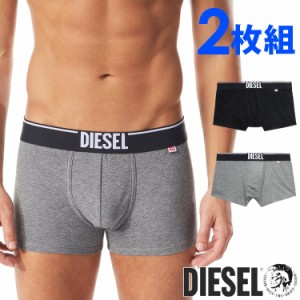 【閉店セール40%OFF】【6/11(火)まで】DIESEL ディーゼル メンズ コットン ボクサーパンツ 2枚セット ブラック グレー ロゴ S M L XL 2XL