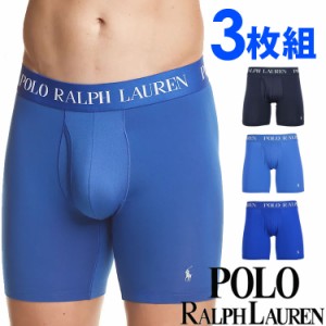 【SALE 30%OFF】POLO RALPH LAUREN ポロ ラルフローレン メンズ メッシュ 4D-FLEX ボクサーパンツ 3枚セット  ネイビー ブルー ライトブ