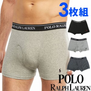 【SALE 30%OFF】POLO RALPH LAUREN ポロ ラルフローレン メンズ クラシックフィット コットン ボクサーパンツ 3枚セット ブラック グレー