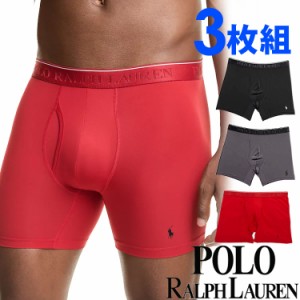 【SALE 30%OFF】POLO RALPH LAUREN ポロ ラルフローレン メンズ マイクロファイバー ウルトラソフト ボクサーパンツ 3枚セット ブラック 