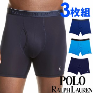 【SALE 30%OFF】POLO RALPH LAUREN ポロ ラルフローレン メンズ マイクロファイバー ウルトラソフト ボクサーパンツ 3枚セット ネイビー 