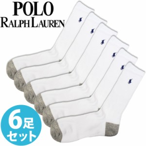 【SALE 40%OFF】POLO RALPH LAUREN ポロ ラルフローレン メンズ 靴下 ソックス 6足セット ハイソックス アーチサポート クッションソール