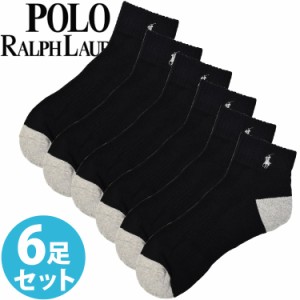 【閉店セール40%OFF】【6/11(火)まで】POLO RALPH LAUREN ポロ ラルフローレン メンズ 靴下 ソックス 6足セット クッションソール アソー