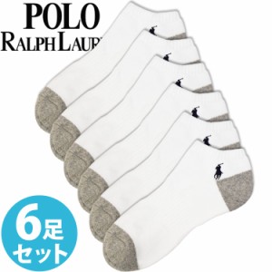 【SALE 40%OFF】POLO RALPH LAUREN ポロ ラルフローレン メンズ 靴下 ソックス 6足セット ブラック クッションソール アンクルソックス 