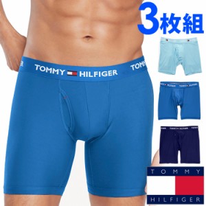 【SALE 30%OFF】TOMMY HILFIGER トミーヒルフィガー メンズ  エブリデイ マイクロ ボクサーパンツ 3枚セット ロング丈 Everyday Micro ブ