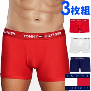 【SALE 30%OFF】TOMMY HILFIGER トミーヒルフィガー メンズ  エブリデイ マイクロ ボクサーパンツ 3枚セット Everyday Micro レッド ネイ