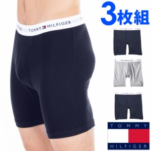 【SALE 30%OFF】TOMMY HILFIGER トミーヒルフィガー メンズ  コットン クラシック ボクサーパンツ 3枚セット ネイビー グレー トミーフラ