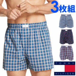 【閉店セール40%OFF】【6/11(火)まで】TOMMY HILFIGER トミーヒルフィガー メンズ コットン クラシック トランクス ボクサーパンツ 3枚セ