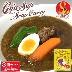 らっきょ 牛すじ スープカレー 490g(具材390g/スープ100g)×3箱セット 北海道 具材たっぷり お土産 タンゼン TANZEN 人気 有名店 父の日 