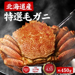 北海道産 毛蟹 450g×1尾 送料無料 かに 毛ガニ 毛がに 札幌 ボイル 海鮮グルメ お取り寄せ ギフト プレゼント 父の日 プレゼント