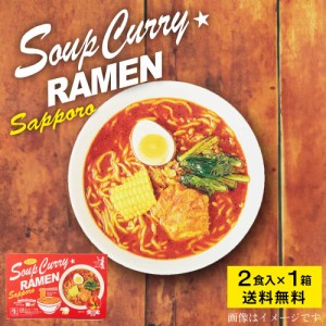 らっきょ監修 スープカレーラーメン 【2食入 × 1箱】送料無料 メール便 森住製麺 札幌 ラーメン スープカレー 大人気 プレゼント お土産