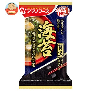 アマノフーズ フリーズドライ いつものおみそ汁贅沢 海苔 10食×6箱入×(2ケース)｜ 送料無料