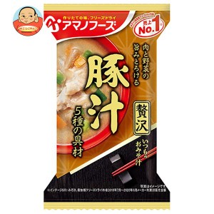 アマノフーズ フリーズドライ いつものおみそ汁贅沢 豚汁 10食×6箱入×(2ケース)｜ 送料無料