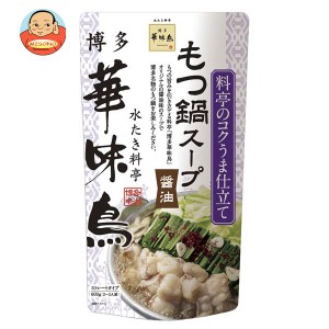 トリゼンフーズ 博多華味鳥 もつ鍋スープ(醤油) 600g×12袋入｜ 送料無料