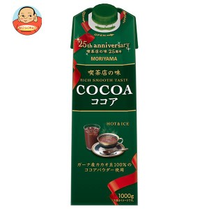 守山乳業 喫茶店の味 ココア 1000g紙パック×6本入×(2ケース)｜ 送料無料