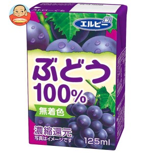 エルビー ぶどう100％ 125ml紙パック×30本入×(2ケース)｜ 送料無料