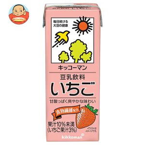 キッコーマン 豆乳飲料 いちご 200ml紙パック×18本入×(2ケース)｜ 送料無料