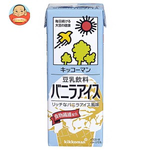 キッコーマン 豆乳飲料 バニラアイス 200ml紙パック×18本入｜ 送料無料