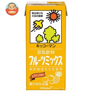 キッコーマン 豆乳飲料 フルーツミックス 1000ml紙パック×12(6×2)本入×(2ケース)｜ 送料無料