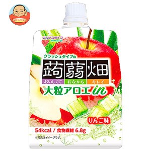 マンナンライフ 大粒アロエin クラッシュタイプの蒟蒻畑 りんご味 150gパウチ×30本入｜ 送料無料