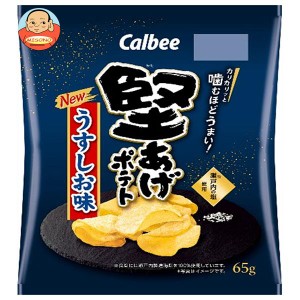 【送料無料・メーカー/問屋直送品・代引不可】カルビー 堅あげポテト うすしお味 65g×12個入