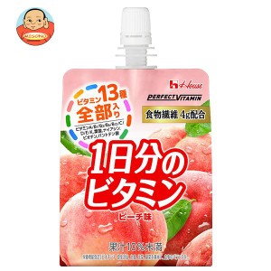 ハウスウェルネス PERFECT VITAMIN(パーフェクトビタミン) 1日分のビタミンゼリー 食物繊維 180gパウチ×24本入×(2ケース)｜ 送料無料