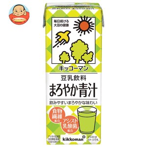 キッコーマン 豆乳飲料 まろやか青汁 200ml紙パック×18本入｜ 送料無料