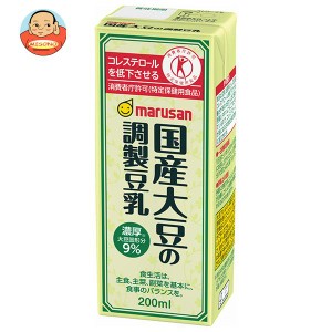 マルサンアイ 国産大豆の調製豆乳【特定保健用食品 特保】 200ml紙パック×24本入｜ 送料無料