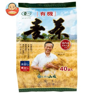 山城物産 国内産有機麦茶 ティーバッグ 10g×40P×15袋入｜ 送料無料