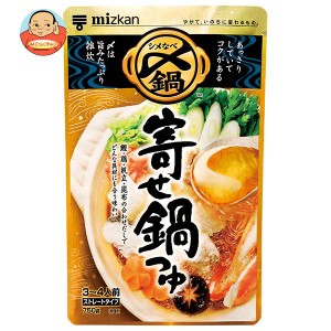 ミツカン 〆まで美味しい 寄せ鍋つゆ ストレート 750g×12袋入×(2ケース)｜ 送料無料
