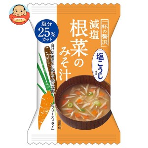 ハチ食品 一杯の贅沢 減塩根菜のみそ汁 塩こうじ使用 8食×2個入×(2ケース)｜ 送料無料