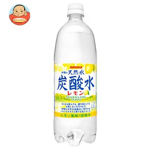 サンガリア 伊賀の天然水 炭酸水 レモン 1Lペットボトル×12本入×(2ケース)｜ 送料無料