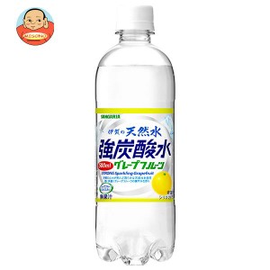 サンガリア 伊賀の天然水 強炭酸水 グレープフルーツ 500mlペットボトル×24本入｜ 送料無料