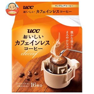 UCC おいしいカフェインレスコーヒー ワンドリップコーヒー (7g×16P)×12(6×2)袋入×(2ケース)｜ 送料無料