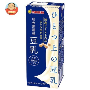 マルサンアイ ひとつ上の豆乳 成分無調整豆乳 200ml紙パック×24本入×(2ケース)｜ 送料無料